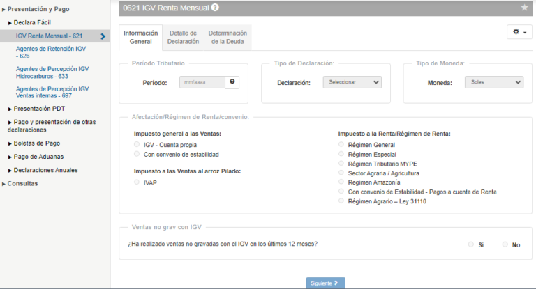 COMO REALIZAR LA DECLARACION MENSUAL IGV – RENTA PDT 621 | Cursos De ...